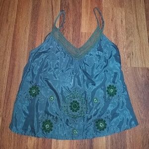 Zara flowy top dark green